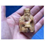 Antique signed carved Netsuke -2in tall