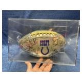 Colts Super Bowl Comemorative football in case