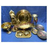 Lot: Brass pieces