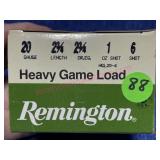 Remington 20-gauge ammo (25 shells) 2.75-in