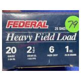 Federal 20-gauge ammo (25 shells) 2.5-in