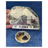 Vtg Kiana Alaska Faux Bear Scrimshaw by RA Cook &