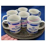 6 "sands casino las vegas" mugs on tray