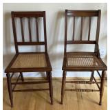 Pair of Caned Seat Chairs