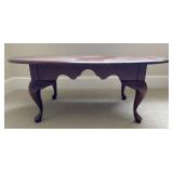 Queen Anne Style Oval Coffee Table