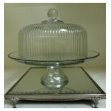 Glass Cake Plate with Lid A