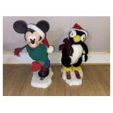 Animated Mickey Mouse and Penguin