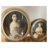 Framed Victorian Woman Portraits