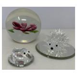 Swarovski Crystal Duck, Hedgehog, Paperweight