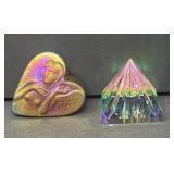 Iridescent Art Glass Paper Weights