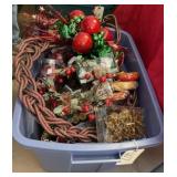 large Tote of Christmas Decor Collection C