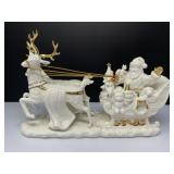 Ceramic Santa and Sleigh