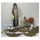 Carved Santa and Angels and more