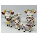 Vintage Elsie the Cow Sugar Creamer Salt Pepper