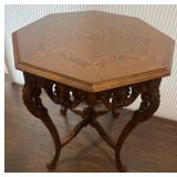 Carved Octagon Side Table