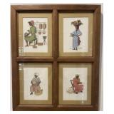 Framed Cross Stitch of Market Ladies