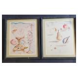 Framed Abstract Fruit Prints