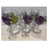 Hand-Painted Wine Glasses