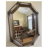 Octagon Gold Tone Mirror