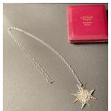 Sterling Silver Filigree Star Pendant and Necklace