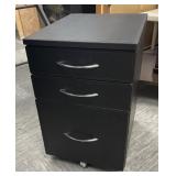 Leather-Like Rolling File Cabinet A