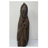 Carved Wood Praying Figure