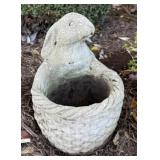 Concrete Rabbit Planter