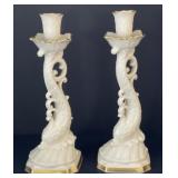 Lenox Candleholders decorated with 24kt Gold