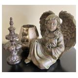 Angel Statue with Finial and Vase