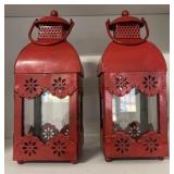 Pair of Lantern Style Candle Holders