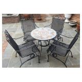 Metal Outdoor Bistro Table and Rocker Chairs