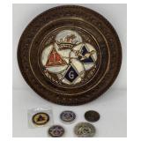 Mason Coins and York Rite Plaque