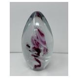 Art Glass Signed Egg