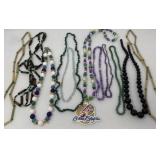 Green and Purple Toned Beaded Fashion Jewelry