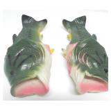 PAIR OF FISH SLIPPERS-SIZE 10 MENS