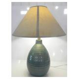 BLUE/TURQUOISE CERAMIC 25" TABLE LAMP-WORKING