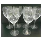 6 STEMMED WINE GLASSES