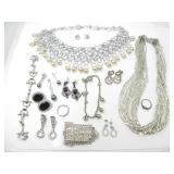 ASSTD SILVERTONE COSTUME JEWELRY