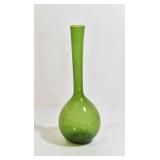 ASEDA SWEDEN HAND BLOWN GREEN ART GLASS VASE