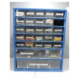 28 DRAWER METAL HARDWARE CABINET W/ACCESSORIES