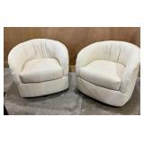 PAIR OF SWIVEL TUB CHAIRS