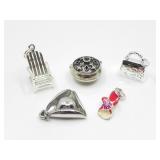 FIVE 925 SILVER CHARMS 18.75g