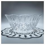 WATERFORD CUT CRYSTAL SCALLOPED BOWL