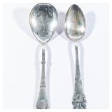 ANTIQUE DANISH SILVER SERVING SPOONS