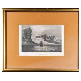 STEEL ENGRAVING "MELVILLE BAY, GREENLAND" 1848