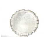 SILVERPLATE FLORAL PATTERN SERVING PLATE