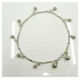 925 SILVER ANKLET W/BELLS 11.76g