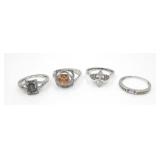 4 925 SILVER FASHION RINGS - 9.51g