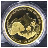 RCM 1999 NFLD CONFEDERATION 14K $100 GOLD COIN