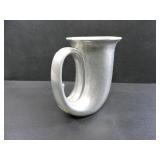 RWF PEWTER HORN TANKARD MUG 5"T